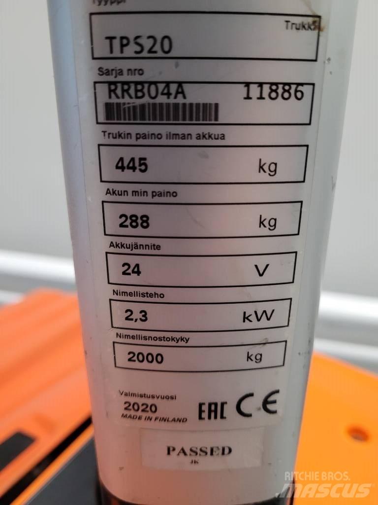 Rocla TPS20 Žemų aukščių keltuvai su platforma