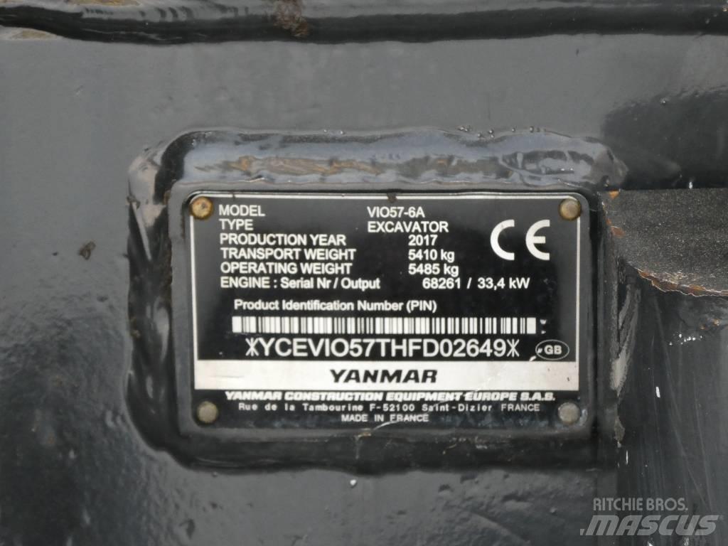 Yanmar Vio 57-6A Mini ekskavatoriai < 7 t