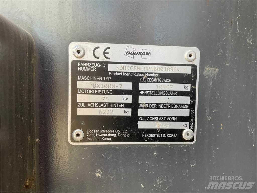 Doosan DX100W-7 Ratiniai ekskavatoriai