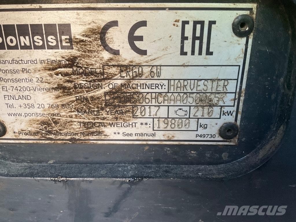 Ponsse ERGO 6W Miško technika (Harvesteriai)