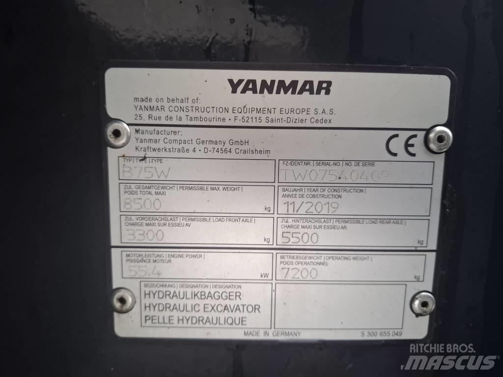Yanmar B 75 W Ratiniai ekskavatoriai