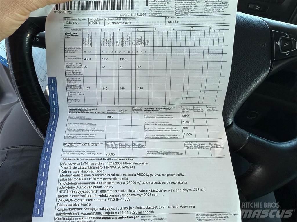 Scania R 580 8X4 Sunkvežimiai su keliamuoju kabliu