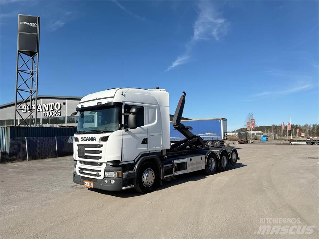 Scania R 580 8X4 Sunkvežimiai su keliamuoju kabliu