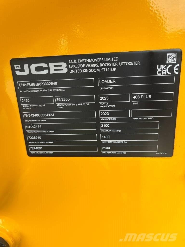 JCB 403 Agri Plus Krautuvai su šoniniu pasukimu