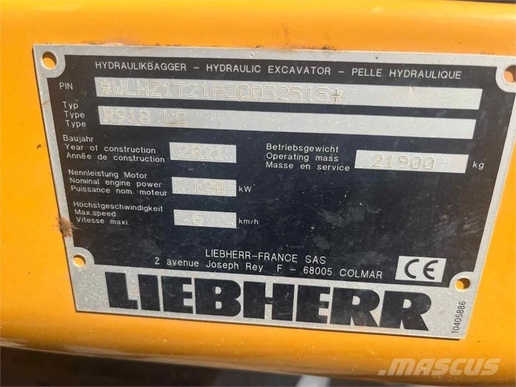 Liebherr R918 Vikšriniai ekskavatoriai