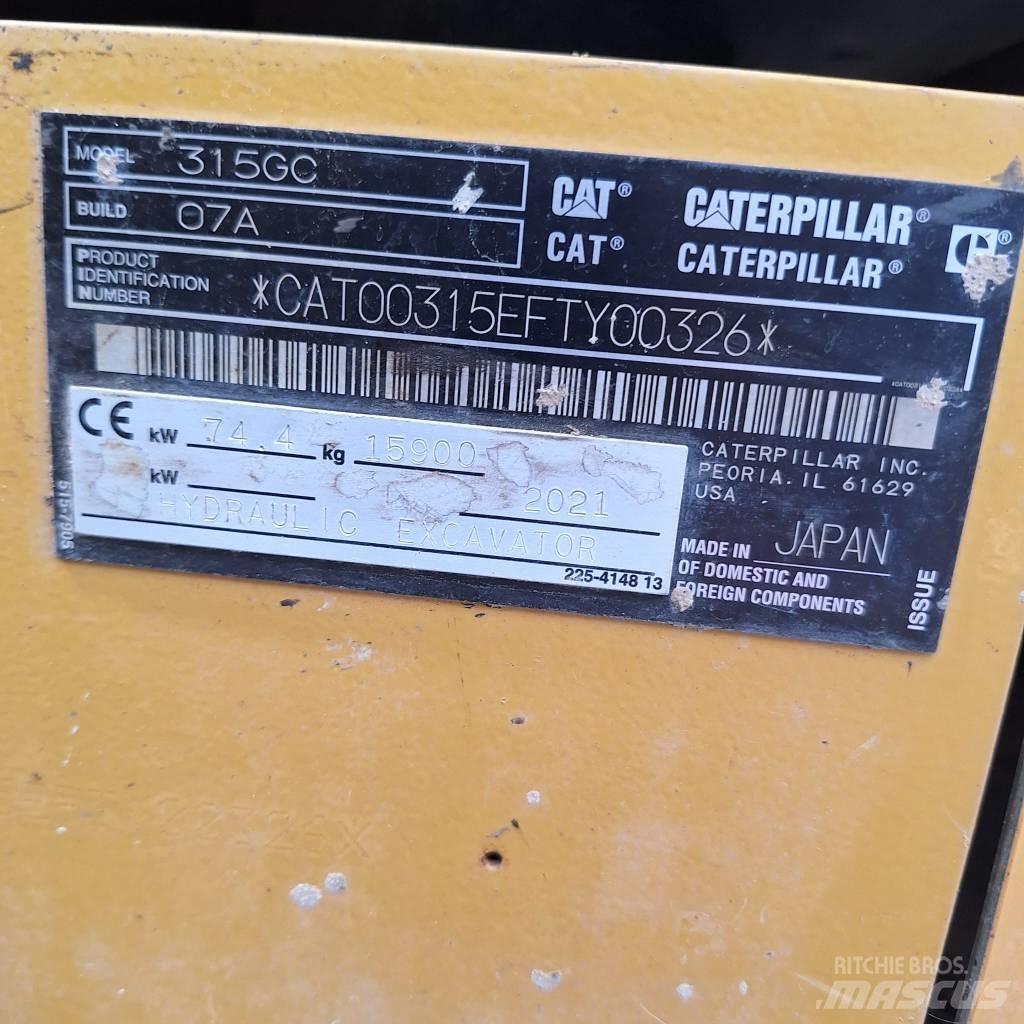 CAT 315 Vikšriniai ekskavatoriai