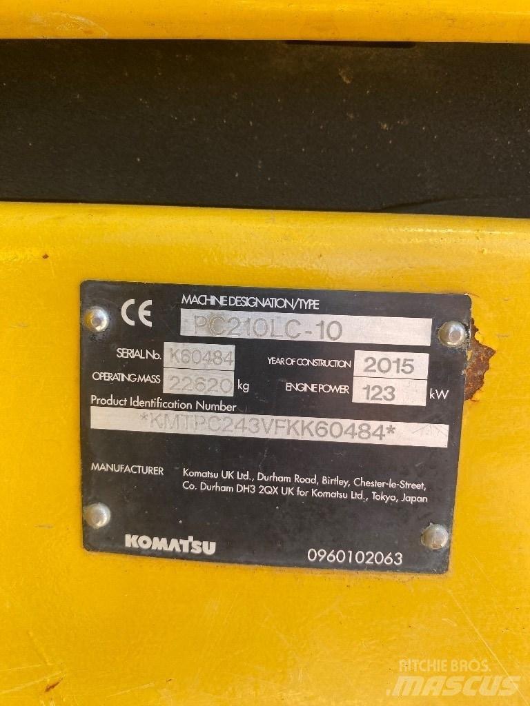 Komatsu PC 210 LC-10 Vikšriniai ekskavatoriai