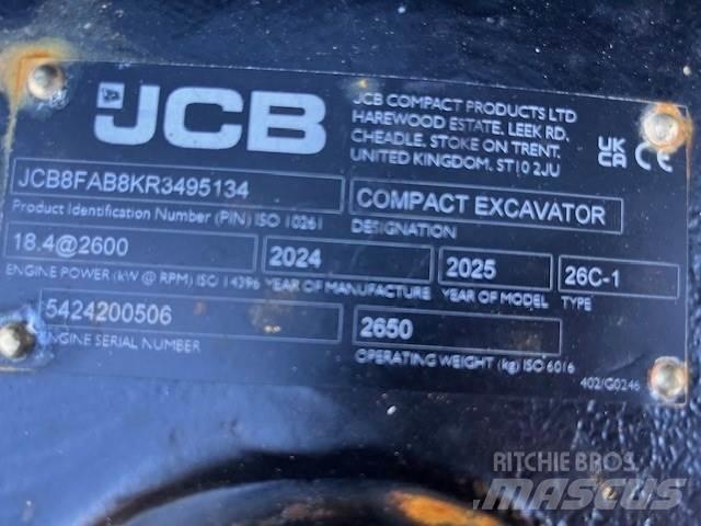JCB 26C-1 Mini ekskavatoriai < 7 t