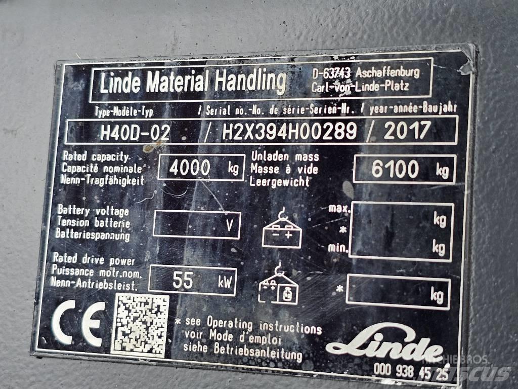 Linde H40D-02 Dyzeliniai krautuvai