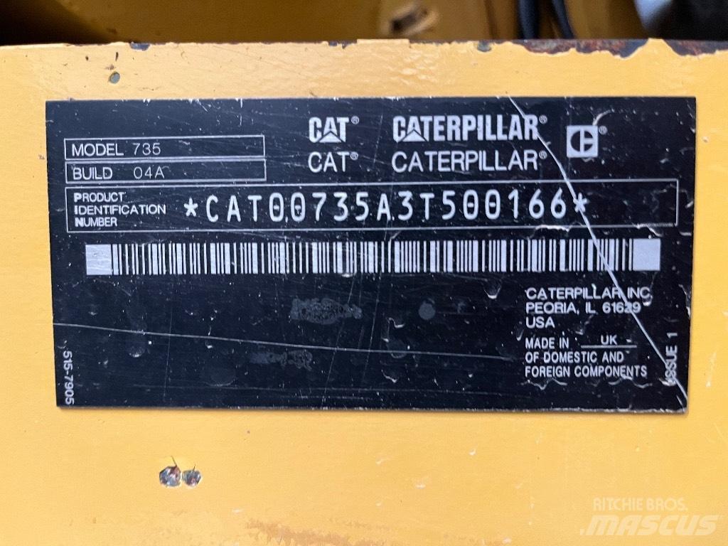 CAT 735 Karjeriniai savivarčiai