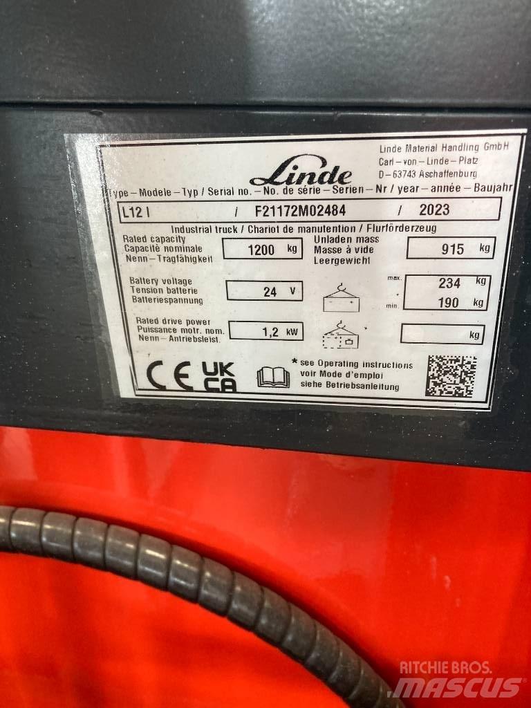 Linde L12i/1172 Rankiniai vėžimėliai