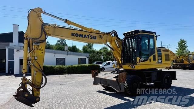 Komatsu PW 180-10 Ratiniai ekskavatoriai