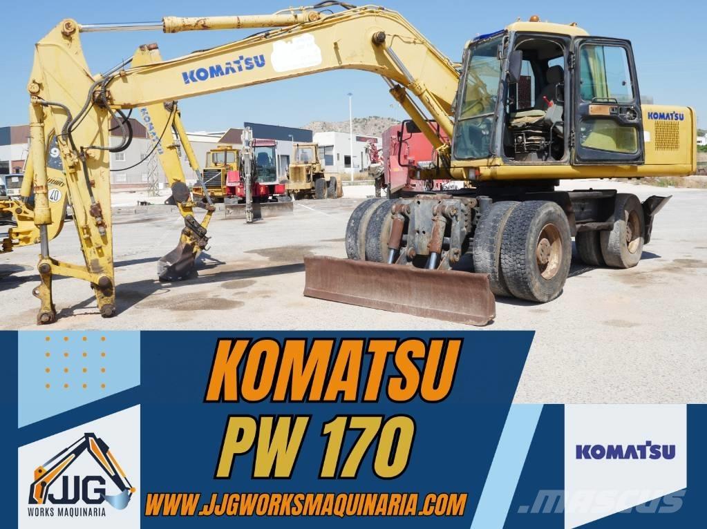 Komatsu PW 170 Ratiniai ekskavatoriai