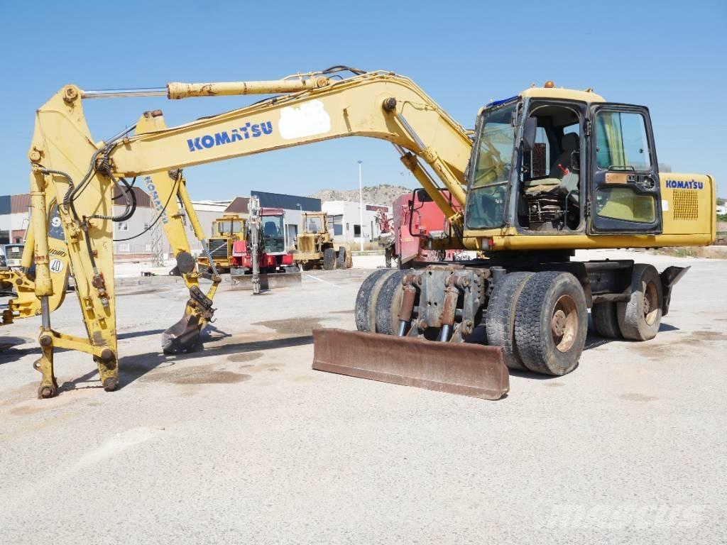 Komatsu PW 170 Ratiniai ekskavatoriai