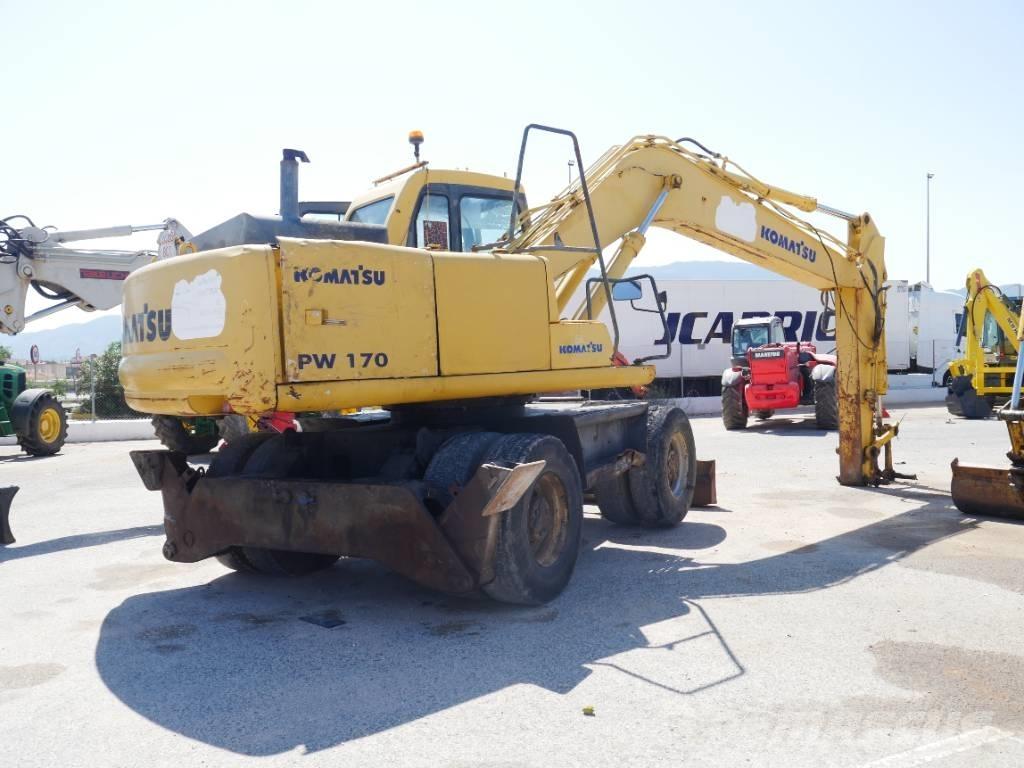 Komatsu PW 170 Ratiniai ekskavatoriai