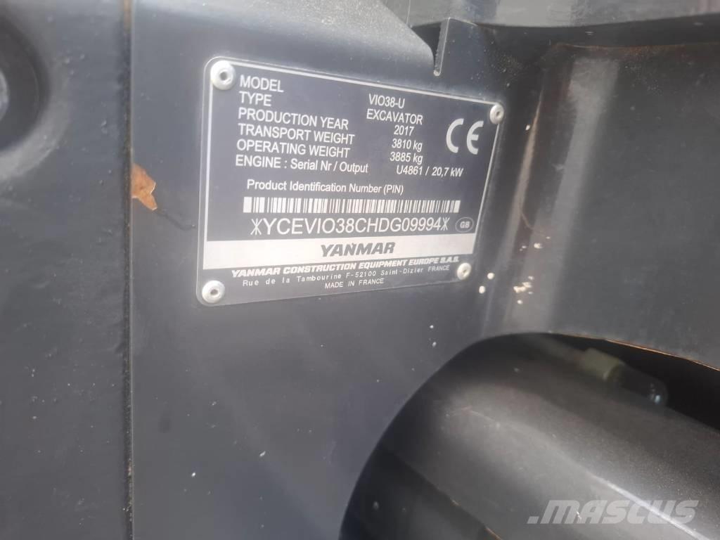 Yanmar Vio 38-U Mini ekskavatoriai < 7 t