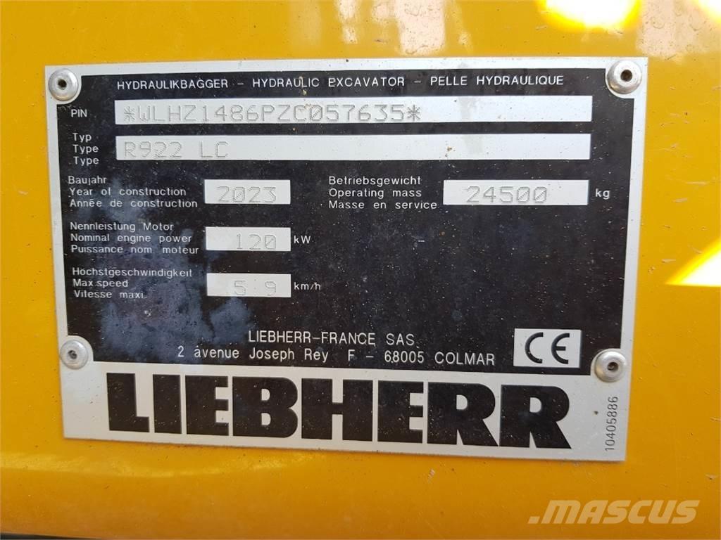 Liebherr R922 Vikšriniai ekskavatoriai