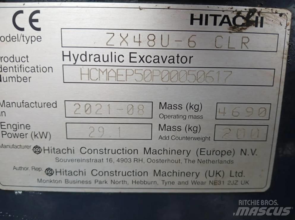 Hitachi ZX 48 U Mini ekskavatoriai < 7 t