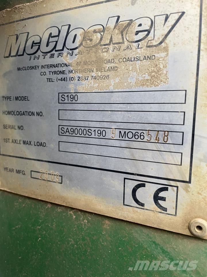 McCloskey S190 Karjerų ir atvirų kasyklų kasimo technika