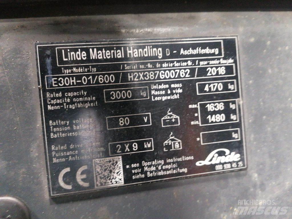 Linde E30H-01/600 Elektriniai šakiniai krautuvai