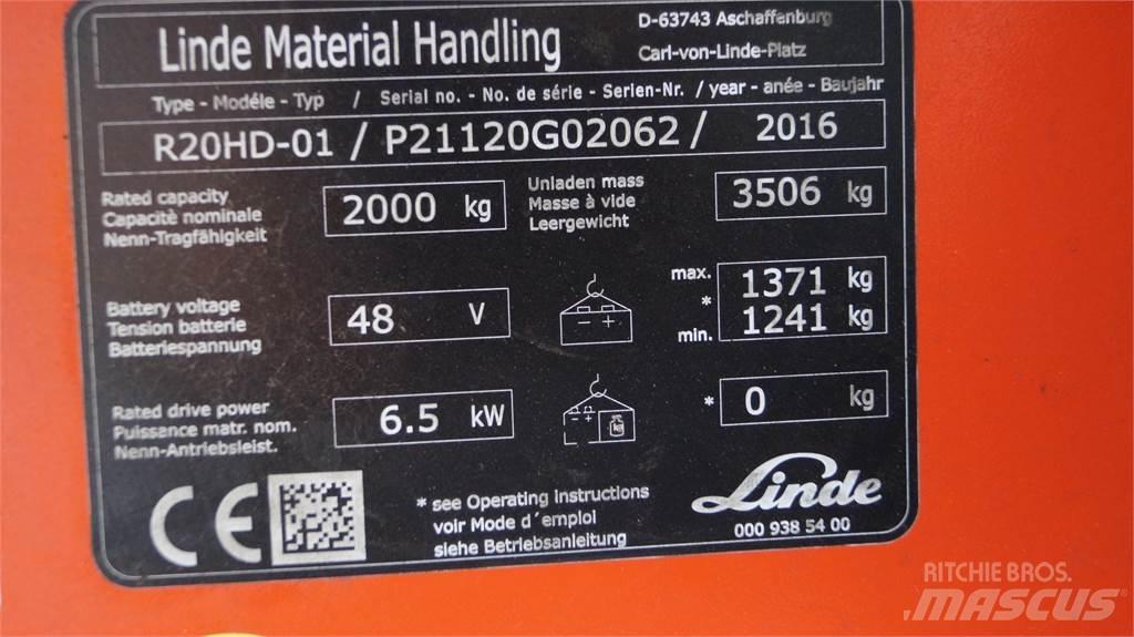 Linde R20HD Šakiniai krautuvai su prailgintu keltuvu