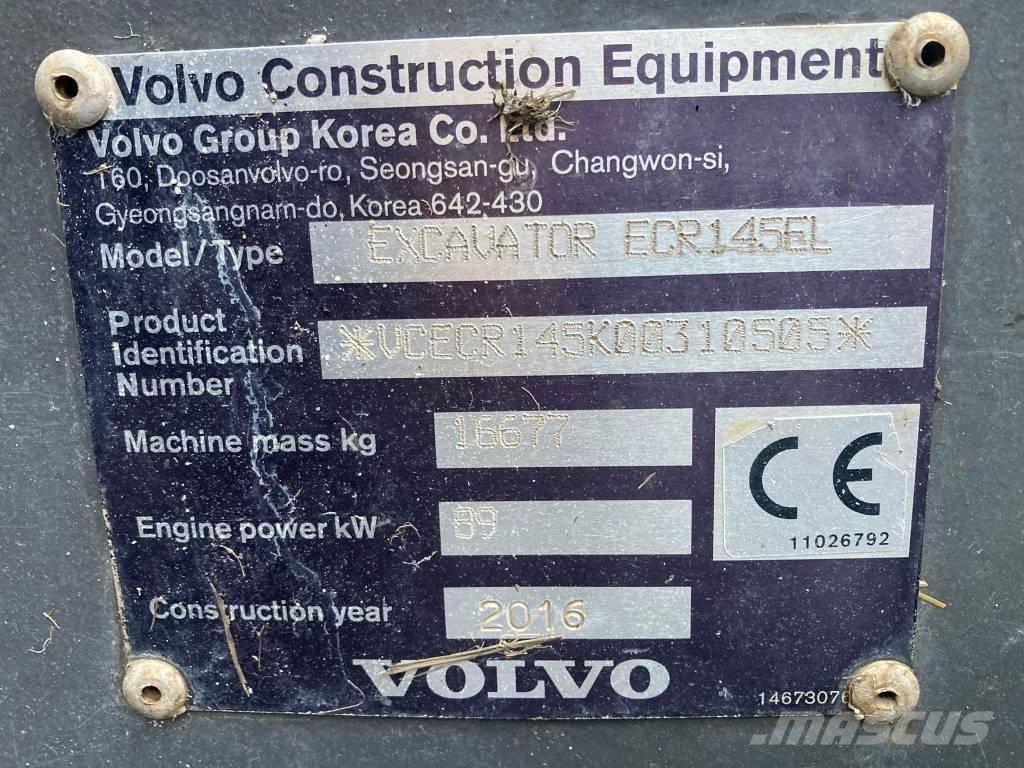 Volvo ECR 145 EL Vikšriniai ekskavatoriai