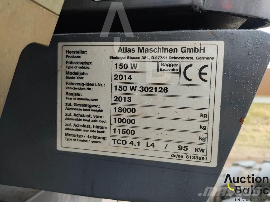 Atlas 150 W Ratiniai ekskavatoriai