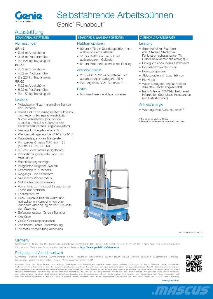 Genie GR-20 Vertikalūs stiebiniai keltuvai