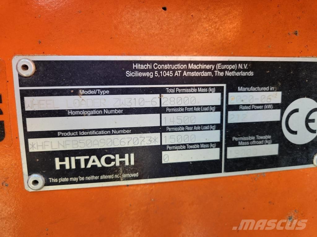 Hitachi ZW310-6 Naudoti ratiniai krautuvai