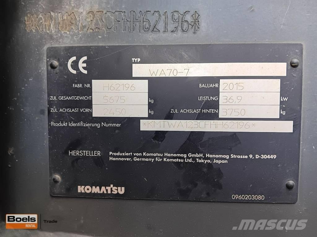 Komatsu WA 70-7 Naudoti ratiniai krautuvai
