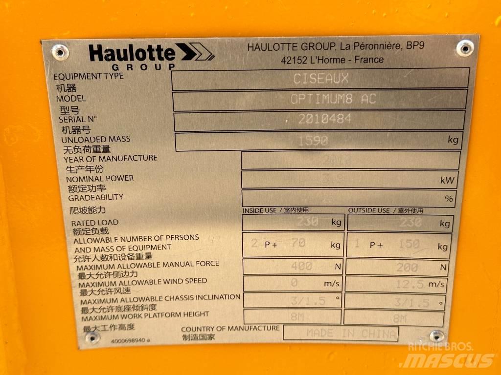Haulotte OPTIMUM 8 Žirkliniai keltuvai