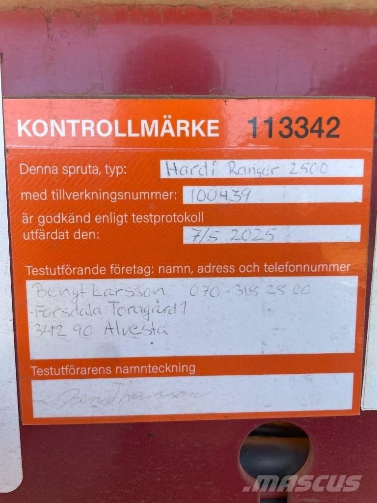 Hardi Ranger 2500 Prikabinami purkštuvai