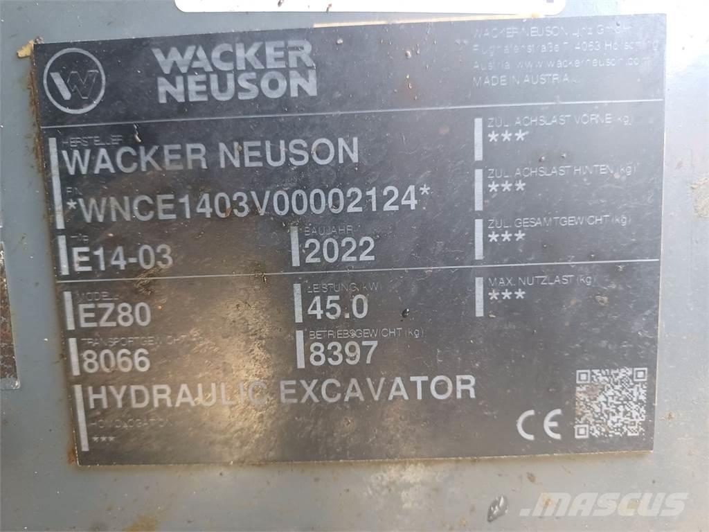 Wacker Neuson EZ80 Vikšriniai ekskavatoriai