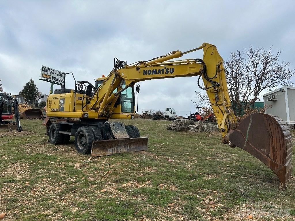 Komatsu PW 160-7E0 Ratiniai ekskavatoriai