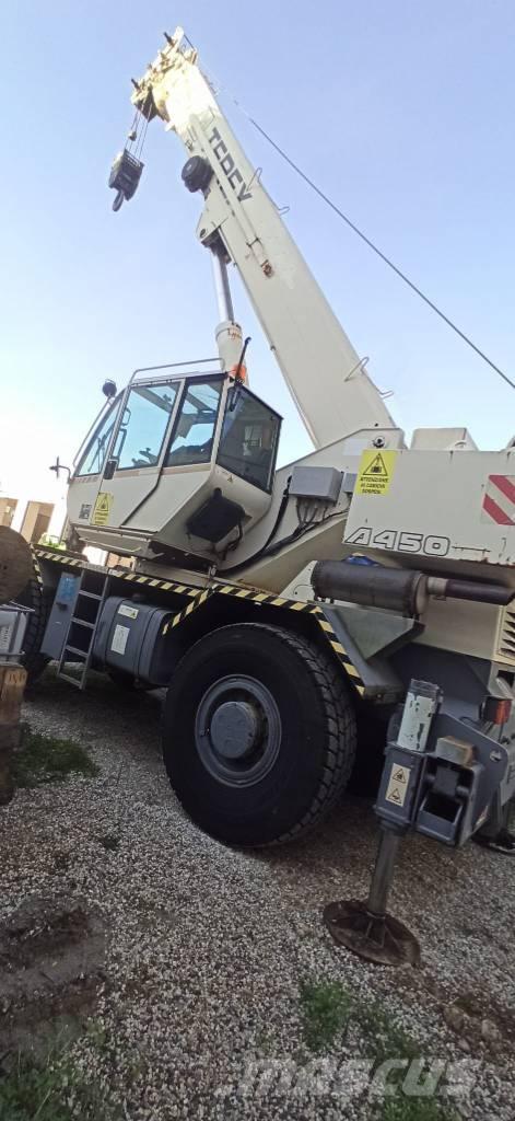 Terex A 450 Neapdoroto reljefo kranai
