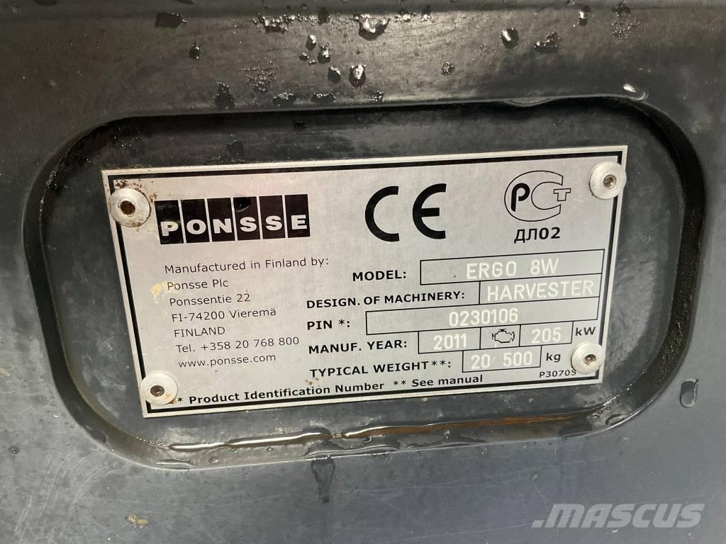 Ponsse ERGO 8W Miško technika (Harvesteriai)