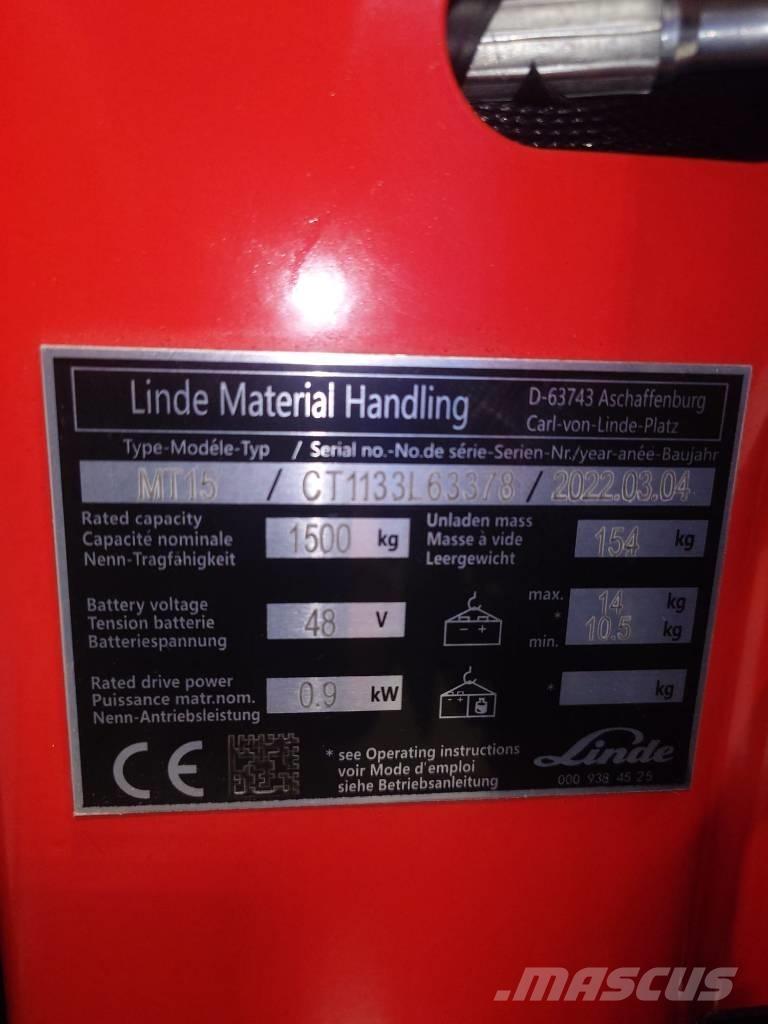 Linde MT15/1133 Mažų aukščių keltuvai