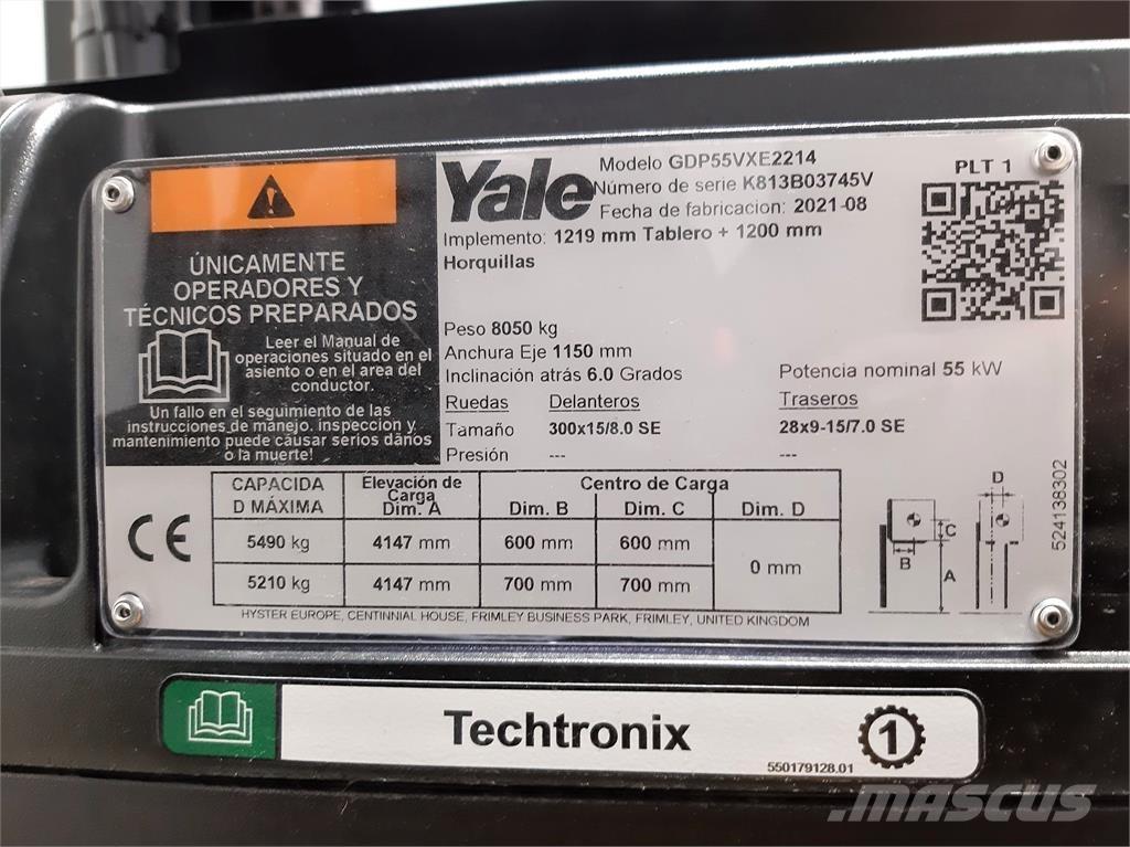 Yale GDP55VX Dyzeliniai krautuvai