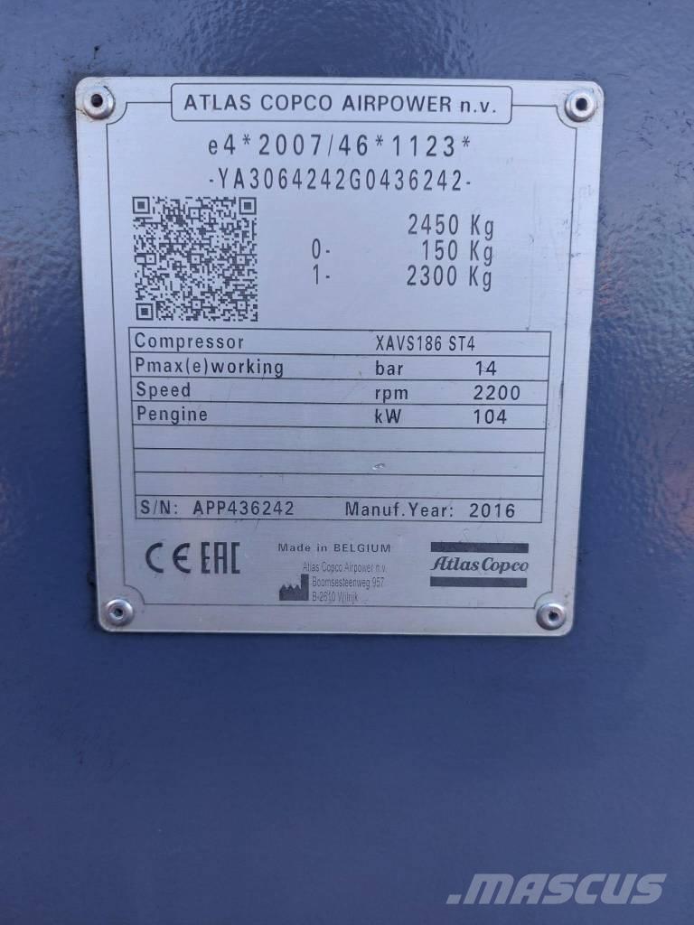 Atlas Copco XAVS186 Kompresoriai