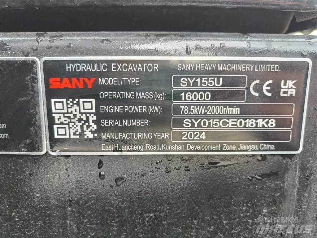 Sany SY155U Vikšriniai ekskavatoriai