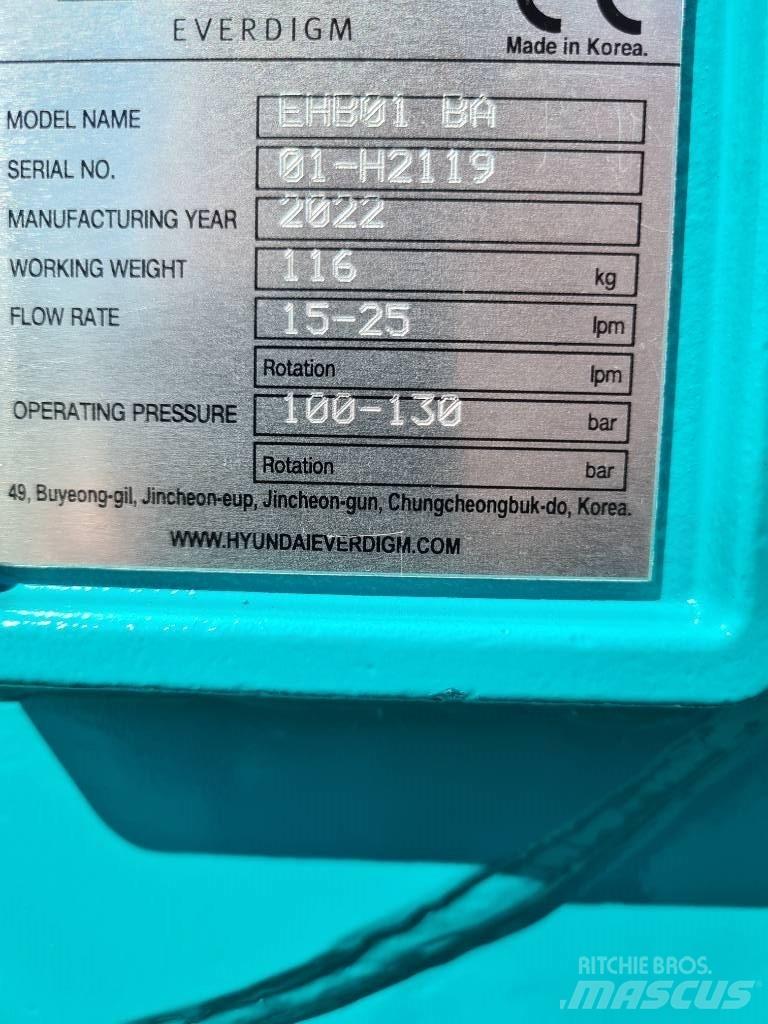 Everdigm EHB01 Hidrauliniai kūjai / Trupintuvai