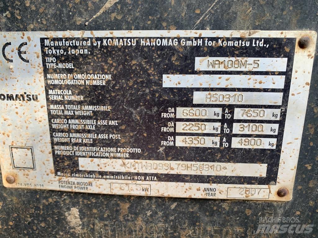 Komatsu WA 100 M-5 Naudoti ratiniai krautuvai