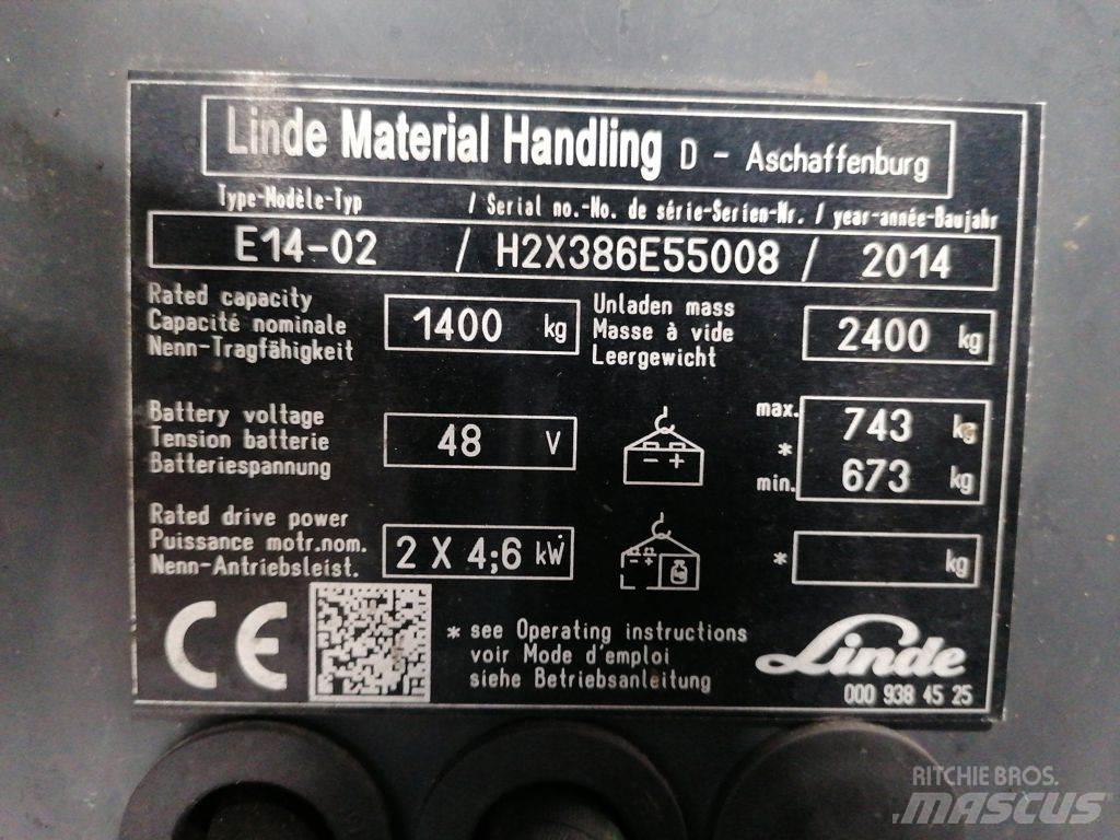 Linde E14-02 Elektriniai šakiniai krautuvai