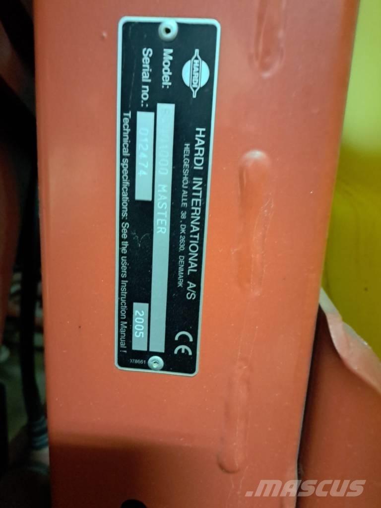Hardi Master 1200 Įmontuoti purkštuvai