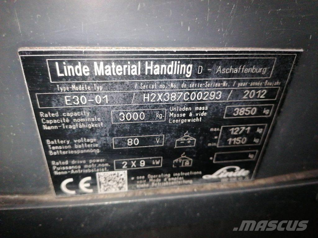 Linde E30-01 Elektriniai šakiniai krautuvai