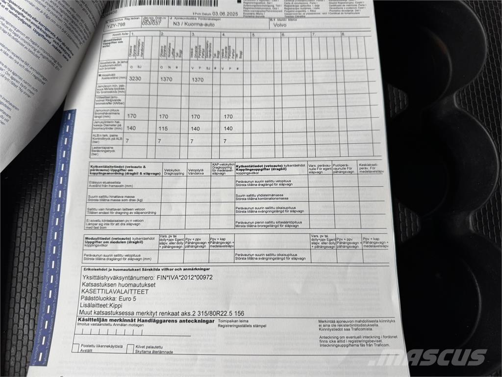 Volvo FMX 8x4 Savivarčių priekabų vilkikai