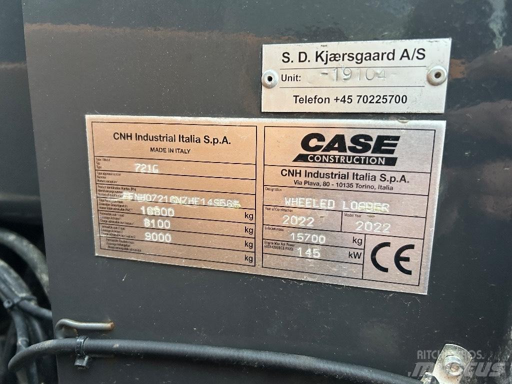 CASE 721G Naudoti ratiniai krautuvai
