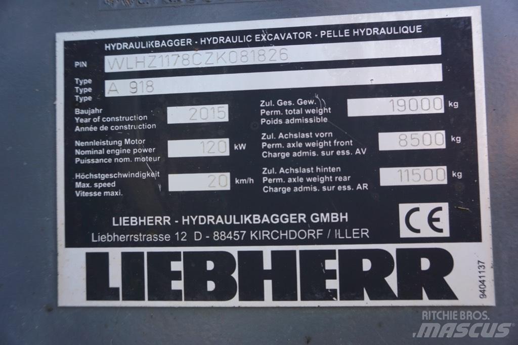 Liebherr A 918 Ratiniai ekskavatoriai