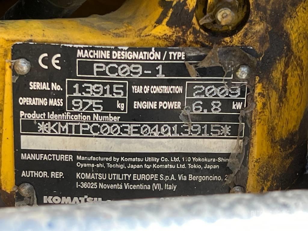 Komatsu PC 09-1 Mini ekskavatoriai < 7 t
