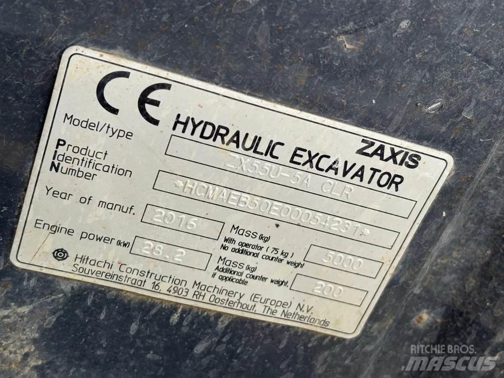 Hitachi ZX55U-5A Mini ekskavatoriai < 7 t